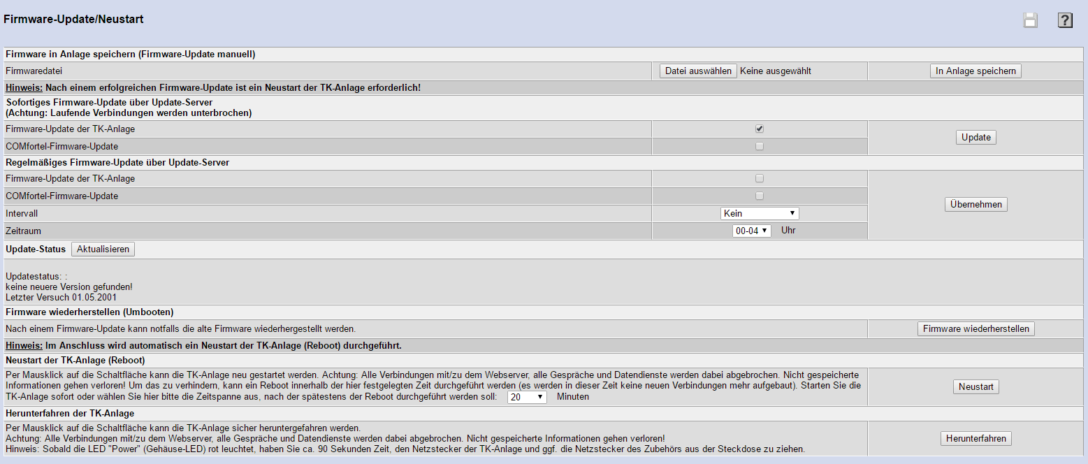 Auerswald 5020 VoIP firmware update