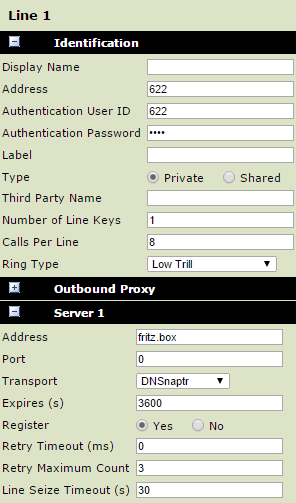 SoundStation configuration example